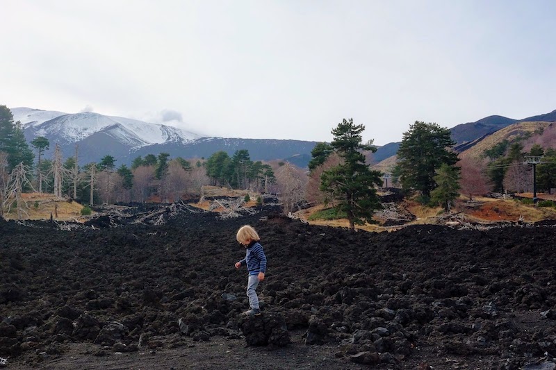 Etna with snow on the top
